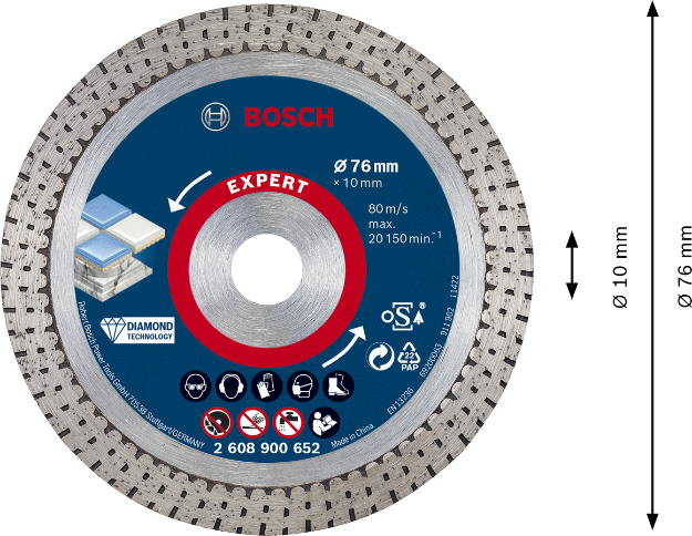 Bilde av DIAMANTSKIVE HARDCERAMIC 76MM